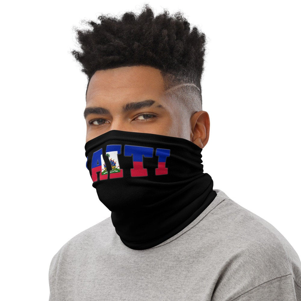 Haiti/Haitian Flag Face Mask/Neck Gaiter