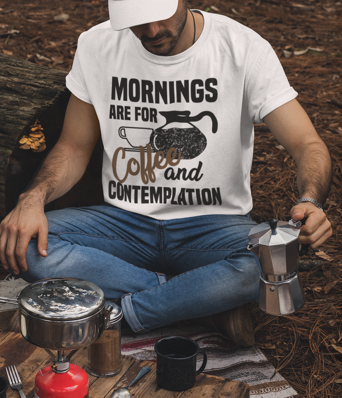 Mornings are for coffee and contemplation Unisex T-Shirt