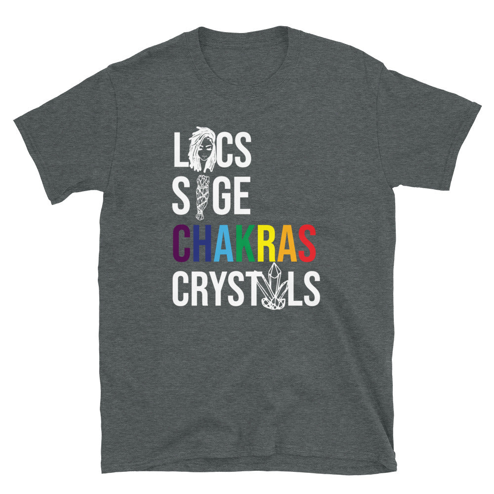 Locs, Sage, Chakras, Crystals T-shirt, Locs Shirt, Loc'd Shirt