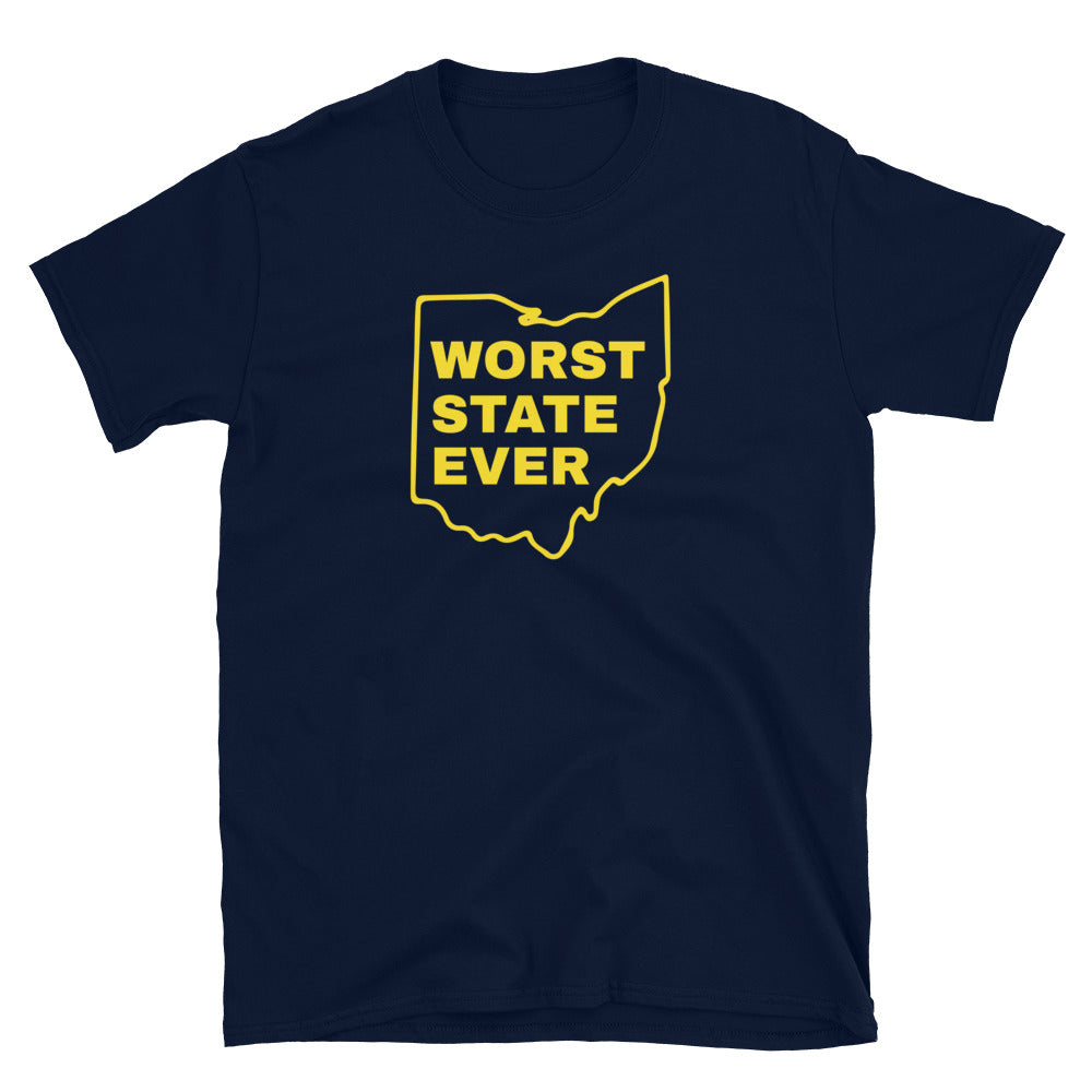 Worst State Ever Michigan Football Fan Unisex T-Shirt