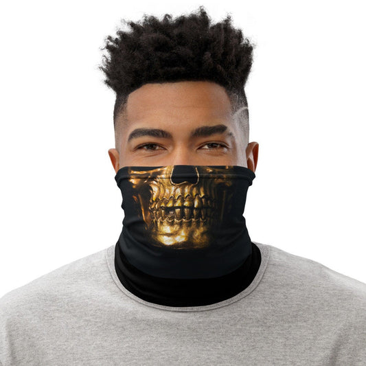 Gold Skull Face Mask/Neck Gaiter