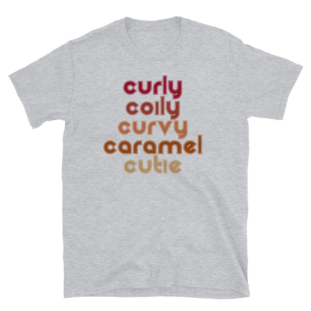 Curly, Coily Curvy Caramel Cutie Natural Hair T-shirt